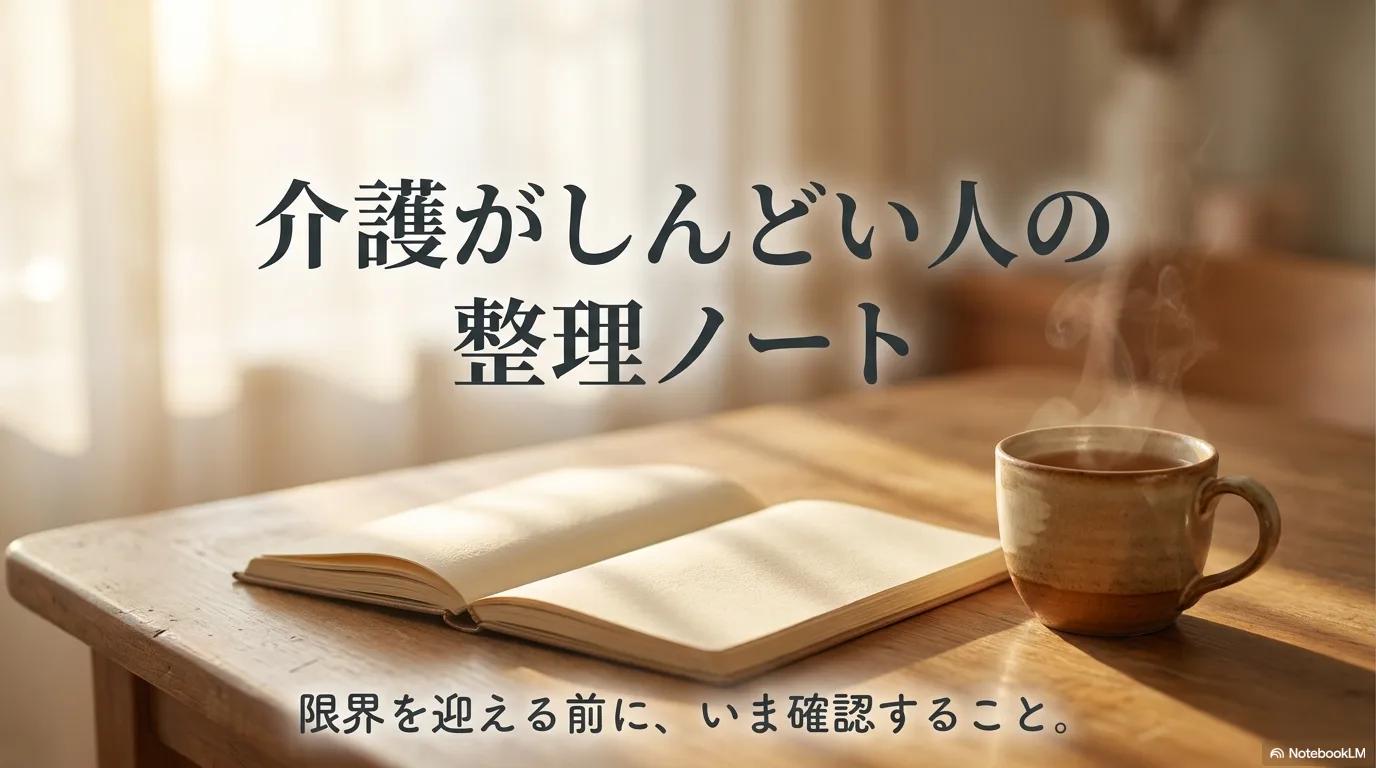 介護がしんどい人の整理ノートの表紙スライド